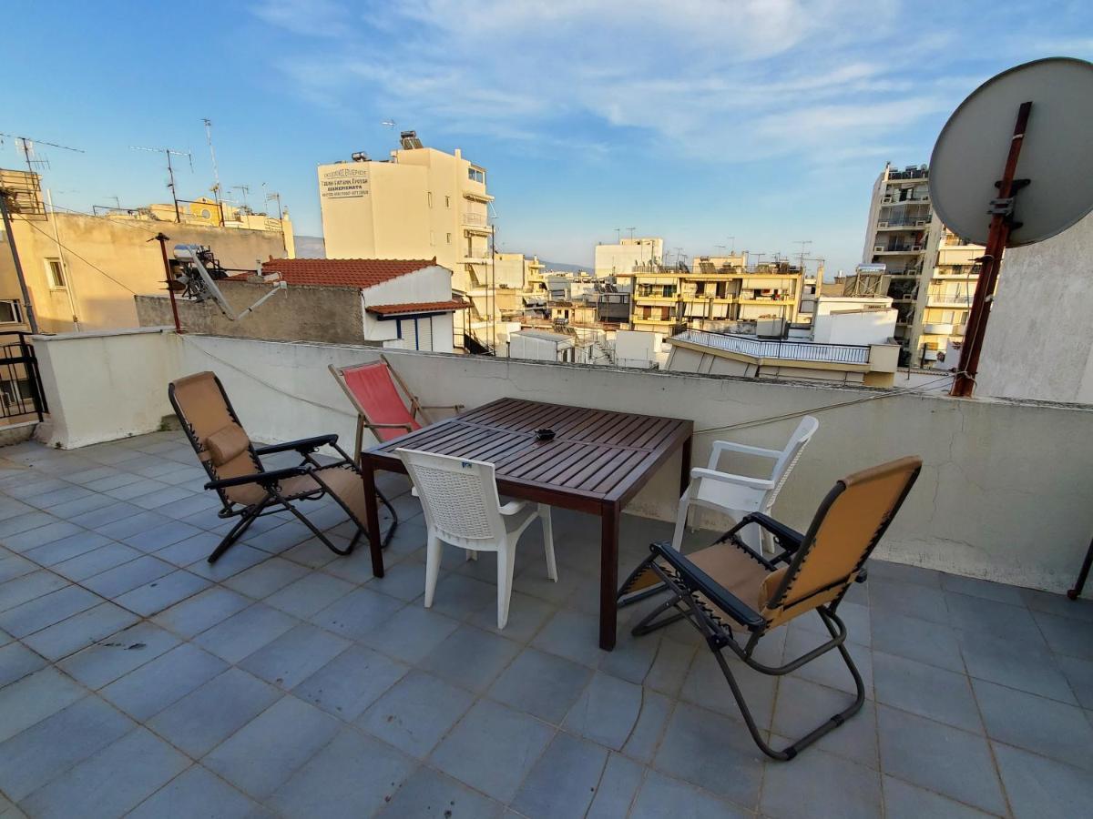 Terrace Roof Room @ Koridallos Metro St. & Piraeus Port Bagian luar foto