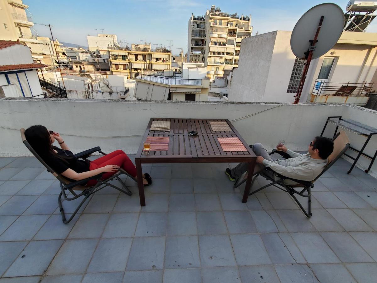 Terrace Roof Room @ Koridallos Metro St. & Piraeus Port Bagian luar foto